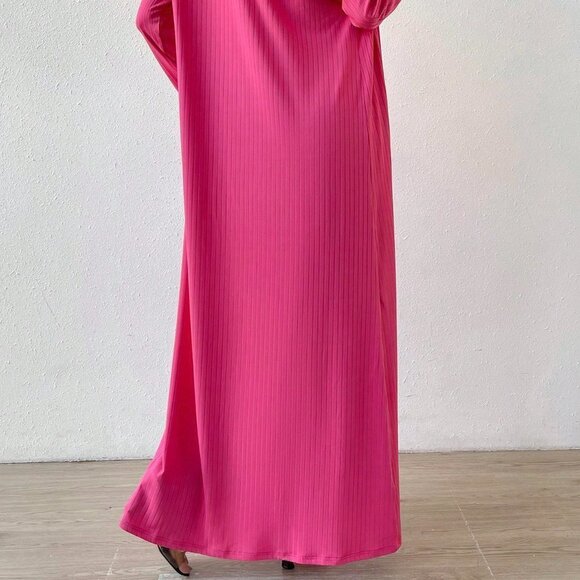 Pink Casual Womens Solid Cami Dress & Open Front Coat - Picture 4 of 5